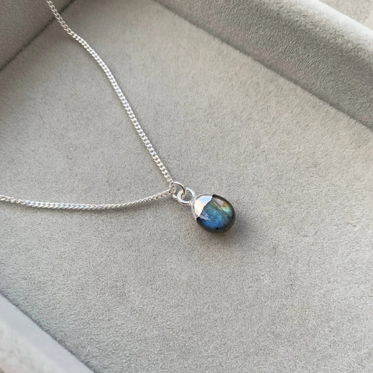 Labradorite Tiny Tumbled Necklace