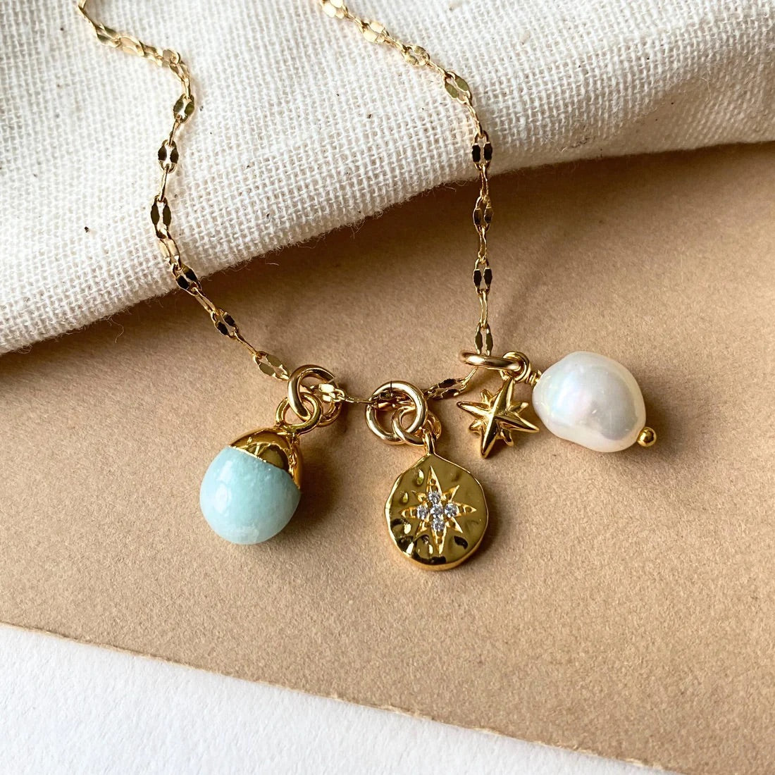 Amazonite Charm Necklace