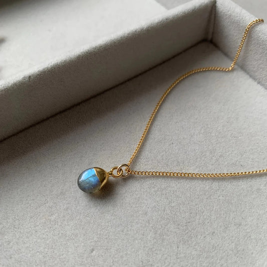 Labradorite Tiny Tumbled Necklace